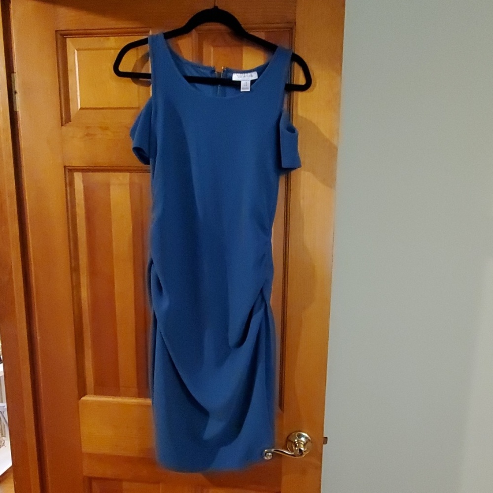 Motherhood maternity cold shoulder dress